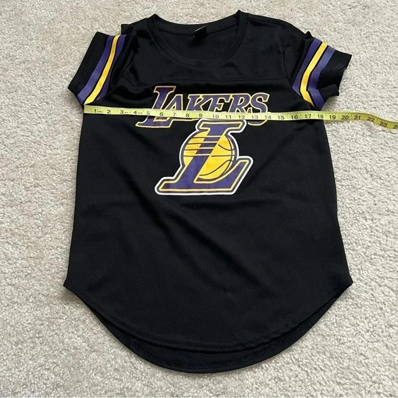 Ultra Game NBA Women’s Soft Mesh Los Angeles Lakers T-Shirt Black Size Small - Picture 5 of 13